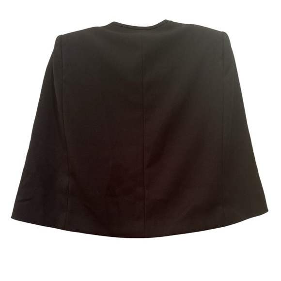 BCBG  Cape Jacket Black HOCO Career Minimalist Contemporary Sz XS - Picture 4 of 11